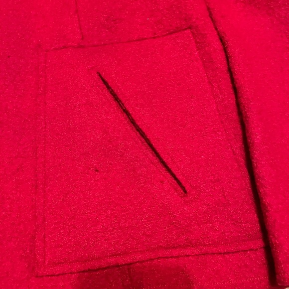Women’s Wool Blend Coldwater Creek Red Coat  Size Small - Picture 3 of 8